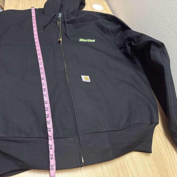 Carhartt Loose Fit Jacket Black Mens L Tall Firm Duck Thermal Lined OJ0131-M - Picture 11 of 11